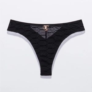NWT SavageXFenty: Flocked Logo Brazilian Panty